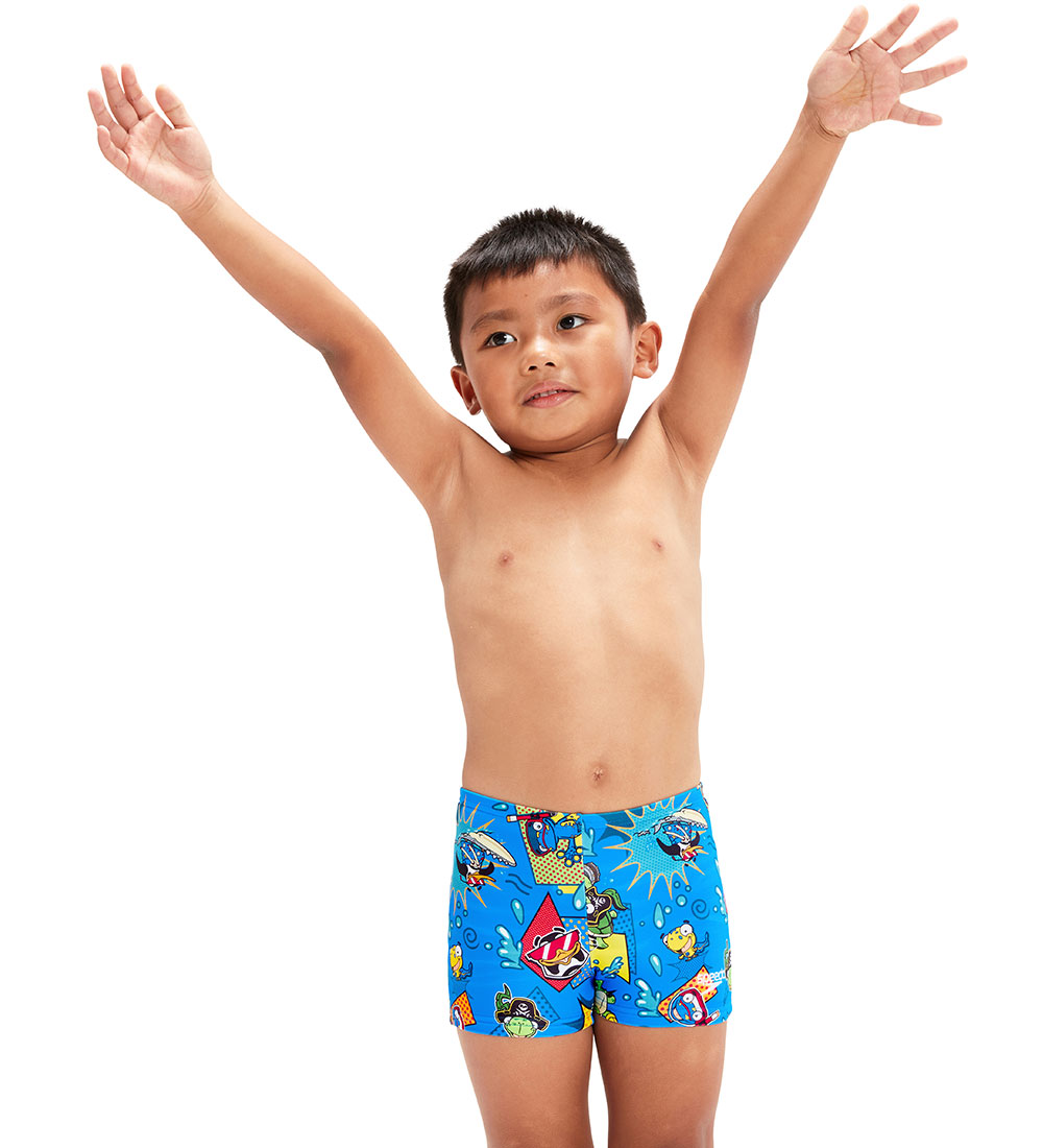 Caleçons de Bain Speedo - Aquashorts numériques Imprimés - Bleu/