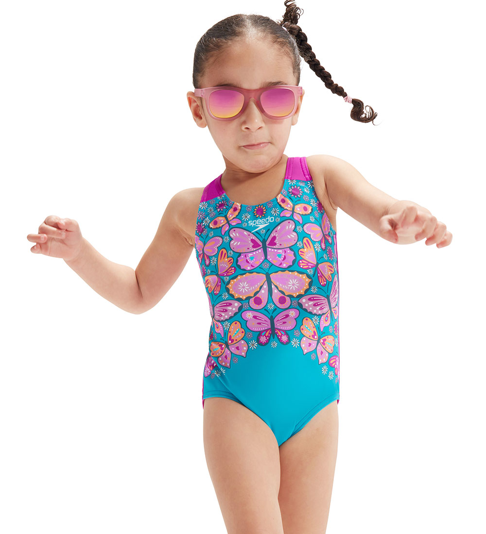 Speedo Swimsuit - Digital Printed Swimsuit - Blue/Purple