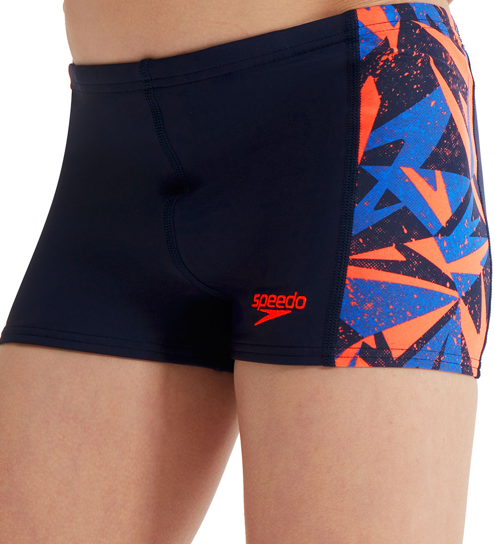Speedo Swim Trunks - Hyper Boom Panel Aquashorts - Blue/Orange