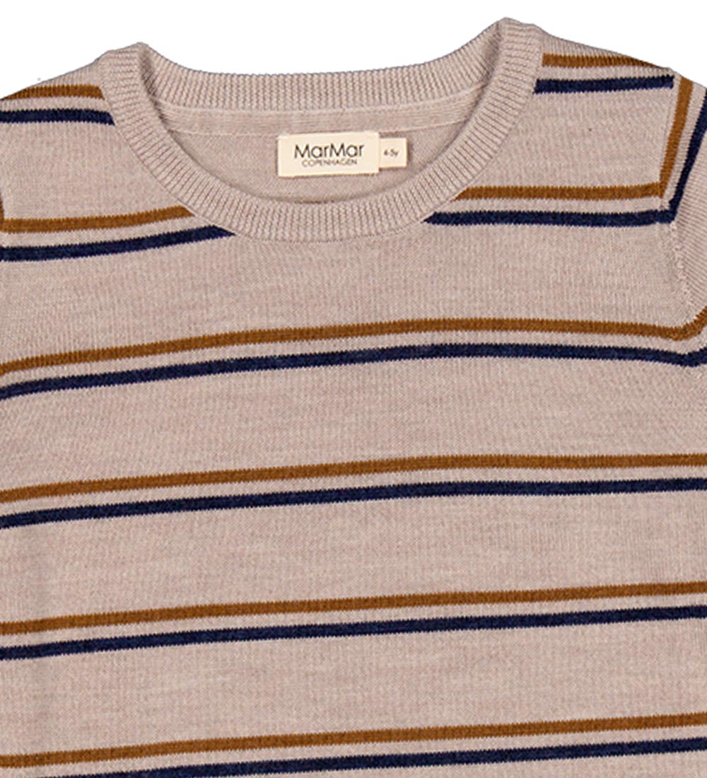 MarMar Blouse - Wool - Tano - Beige Stripe