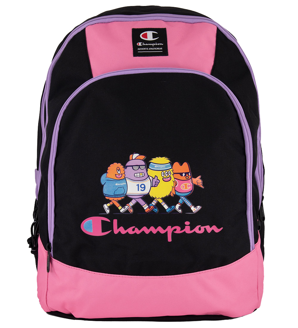 Champion Backpack - Black w. Pink/Print