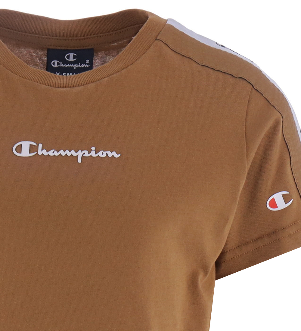 Champion t shirt kids brown on sale