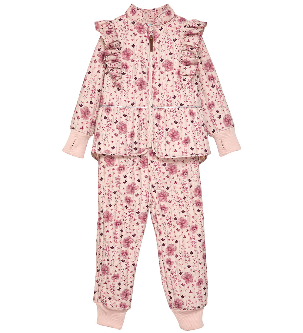 Vêtements Thermiques En Fant - Rose Dust av. Fleurs