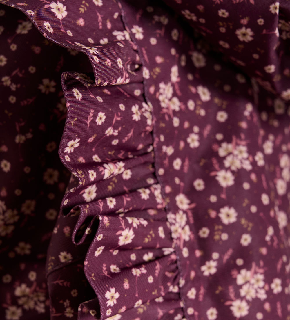 En Fant Snowsuit - Fig w. Flowers