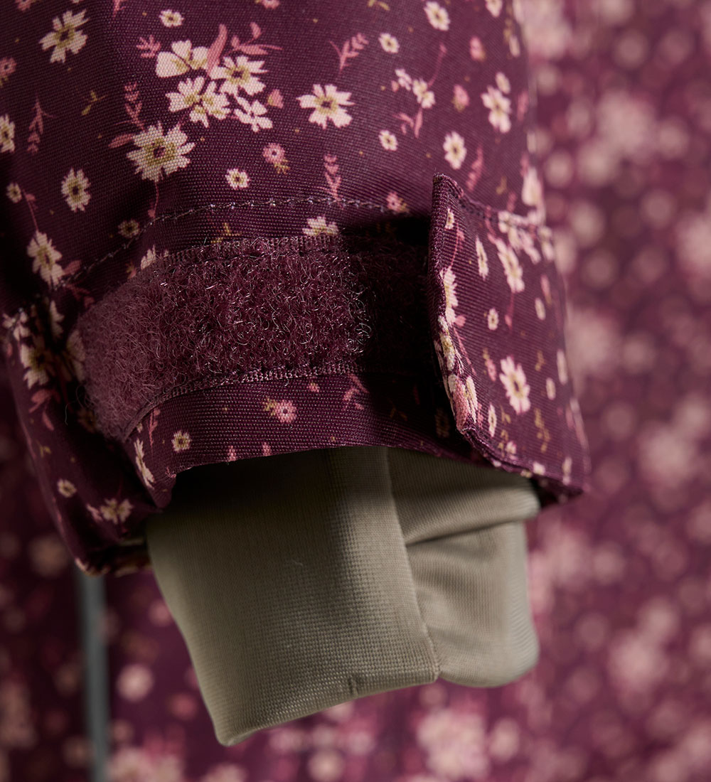 En Fant Snowsuit - Fig w. Flowers