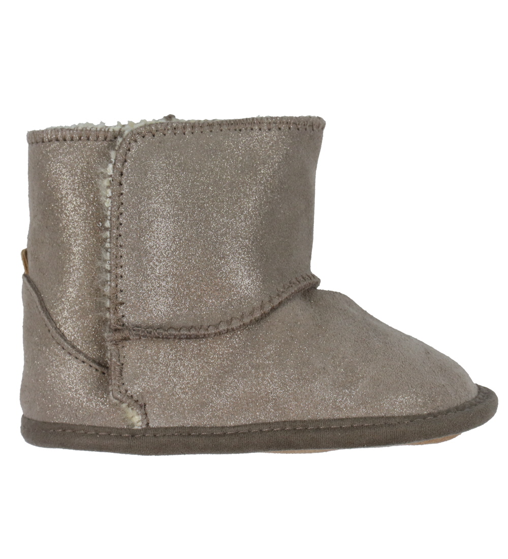 En Fant Sheepskin Slippers - Chocolate Chip w. Glitter