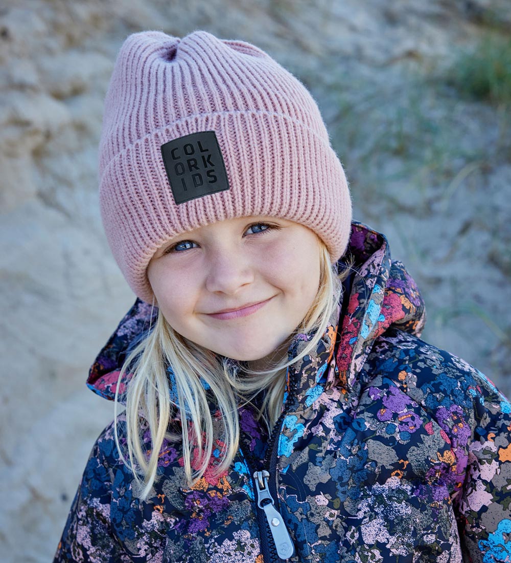 Color Kids Beanie - Wool/Acrylic - Misty Rose