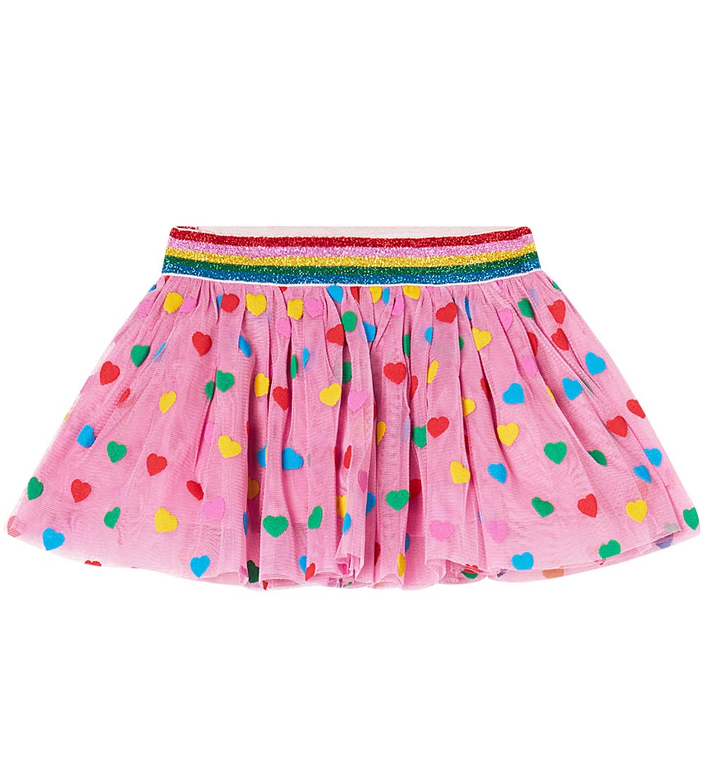 Stella McCartney Kids Tulle Skirt - Pink w. Hearts
