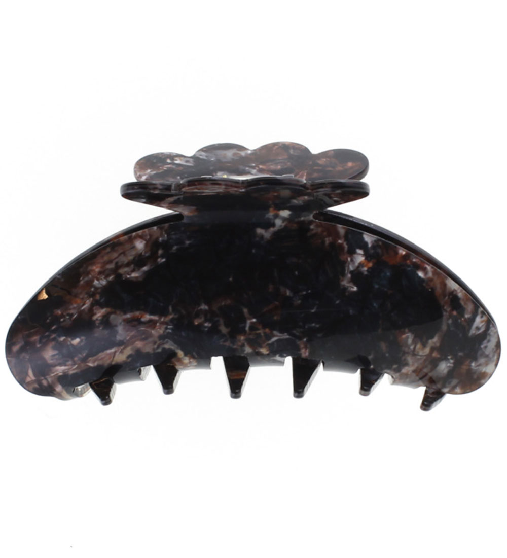 By Stær Hair clip - Agnes - Black Marble