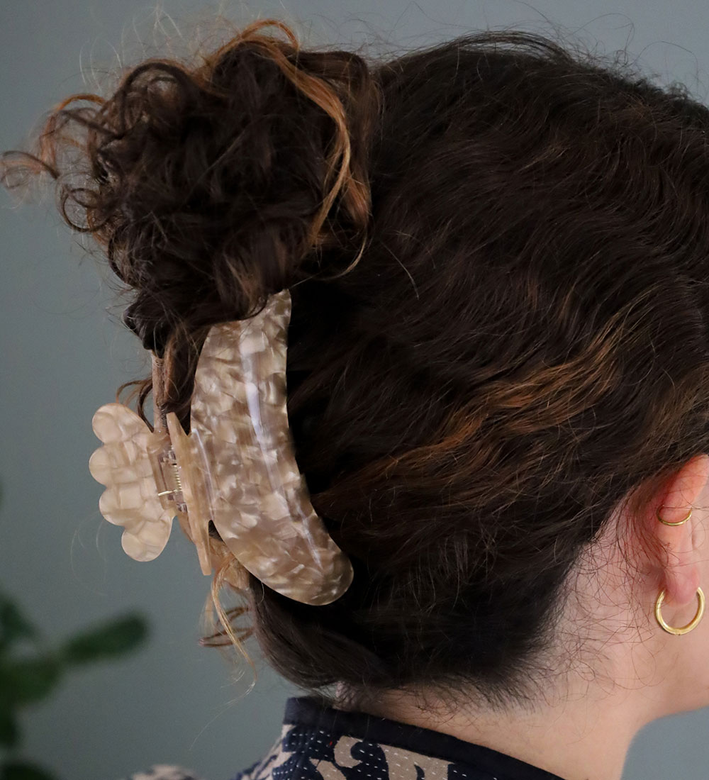 By Stær Hair clip - Agnes - Champagne Marble