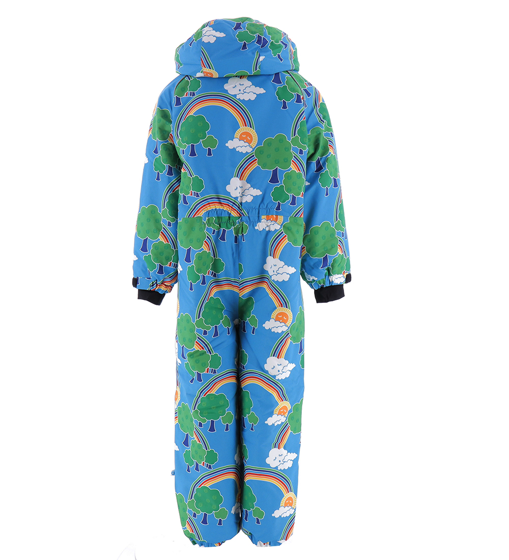 Smfolk Snowsuit - Ocean Blue w. Rainbow landscape