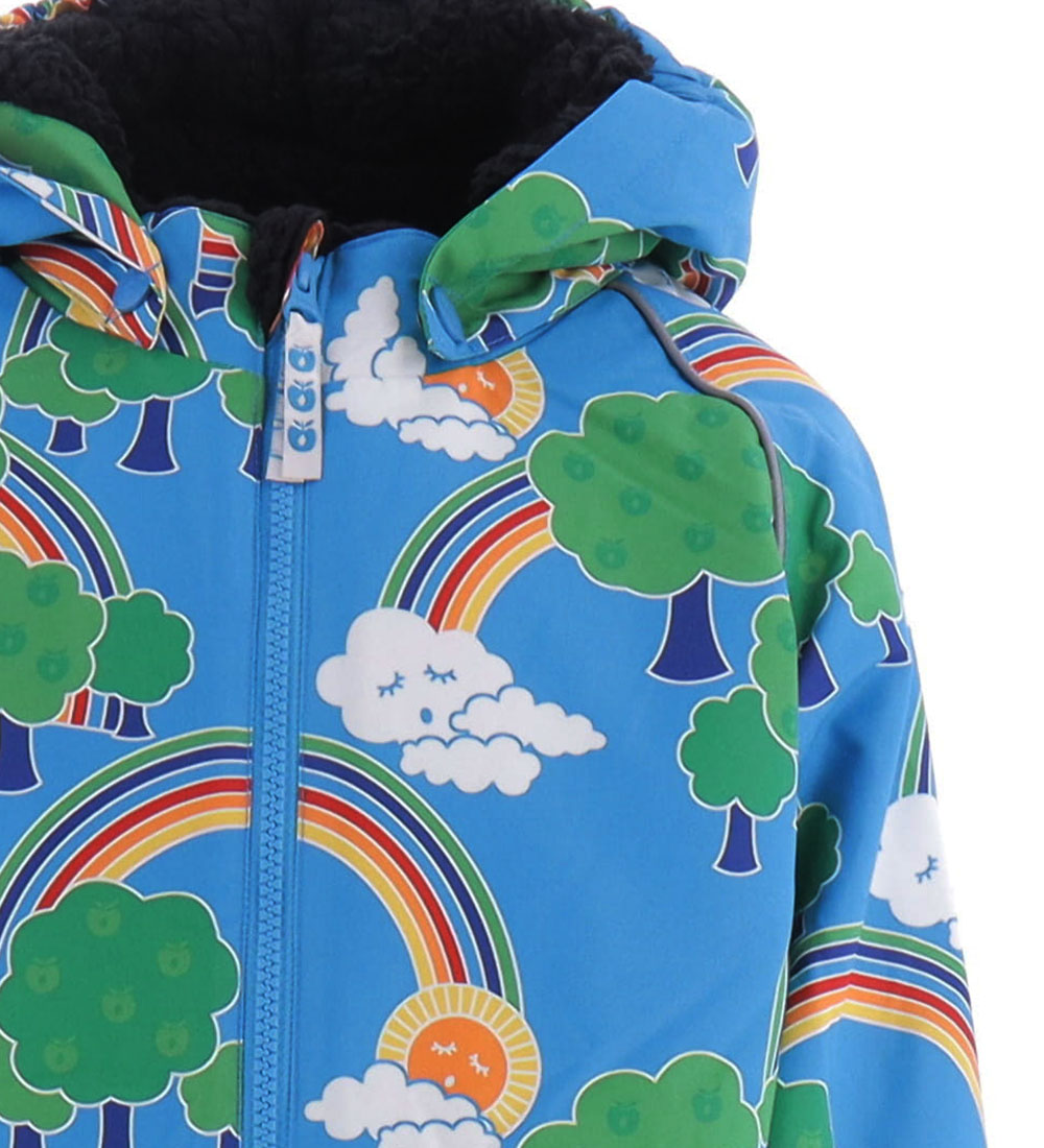 Smfolk Snowsuit - Ocean Blue w. Rainbow landscape