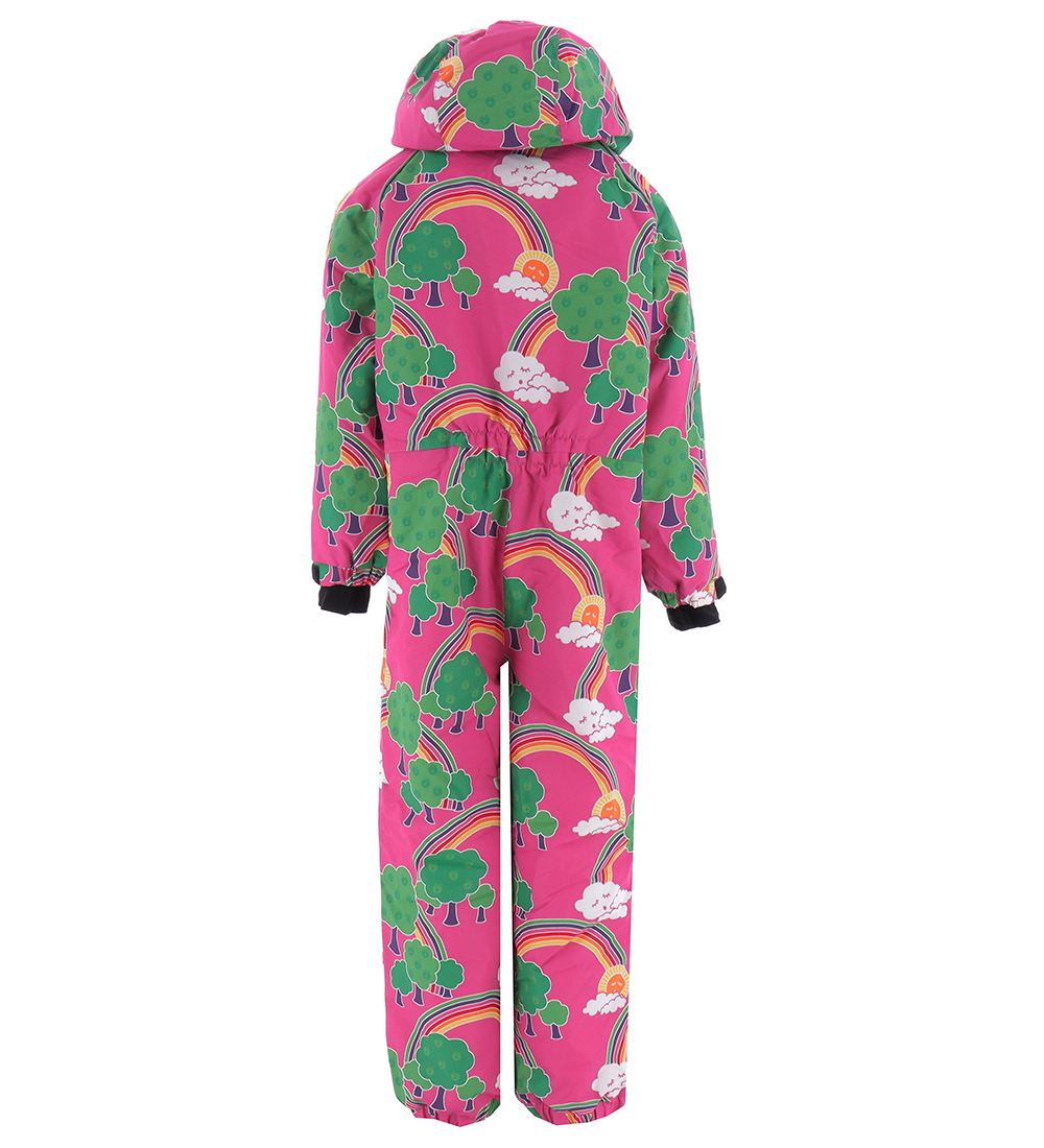 Smfolk Snowsuit - Pink w. Rainbow Landscape