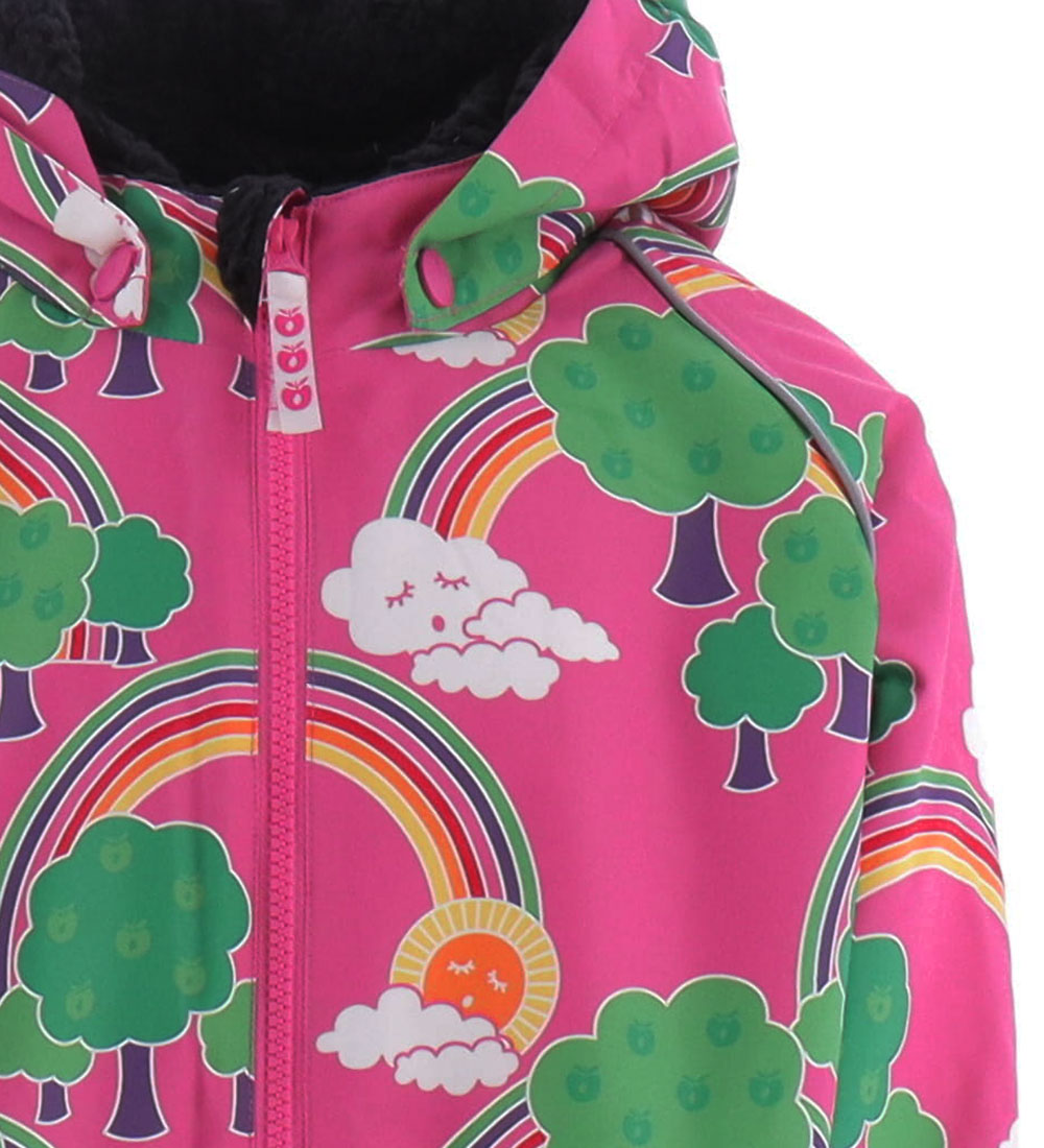 Smfolk Snowsuit - Pink w. Rainbow Landscape