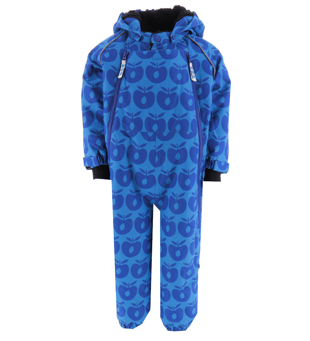 Småfolk Snowsuit - Ocean Blue w. Apples
