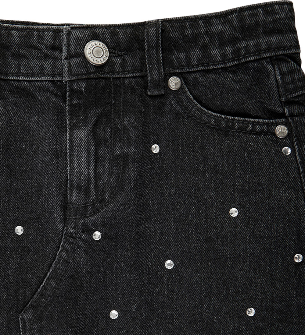 The New Skirt - Denim - TnIsia - Black w. Rhinestone