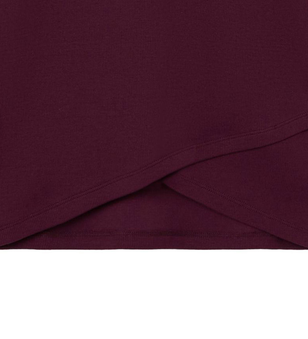 LMTD Bluse - Crop/Wrap - Rib - NlfDida - Grape White