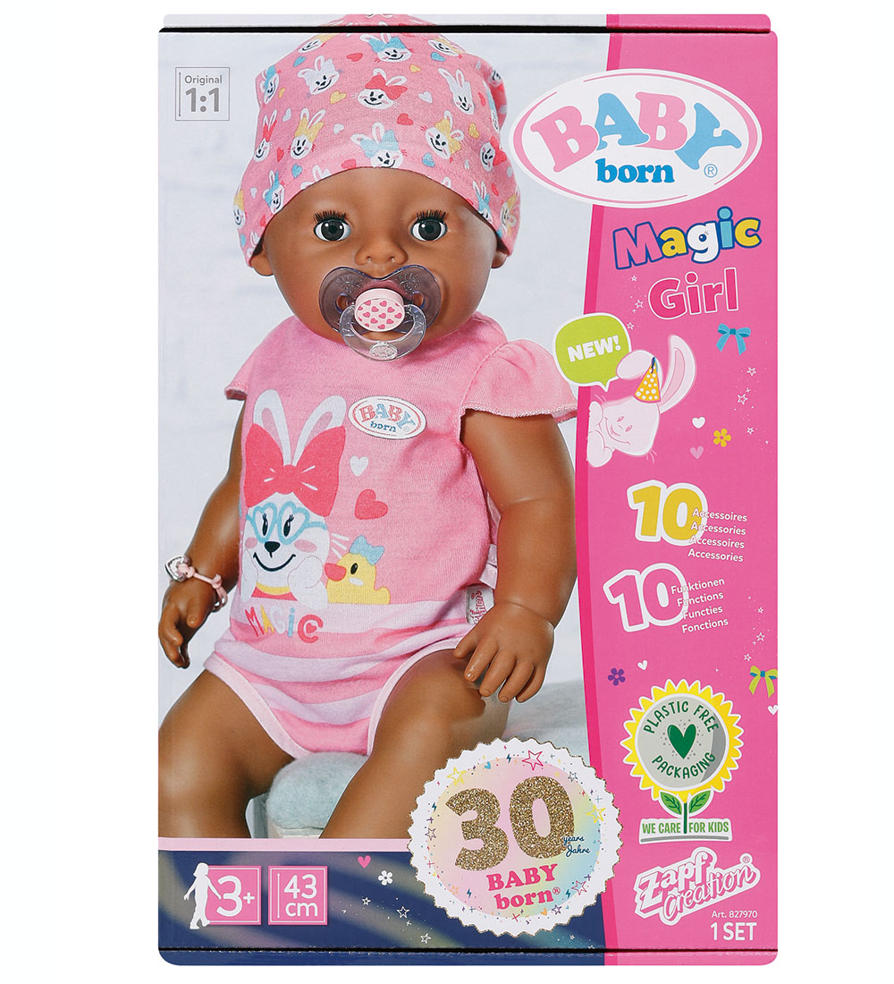 Baby Born Doll - Magic Girl - 43 cm - 10 Functions