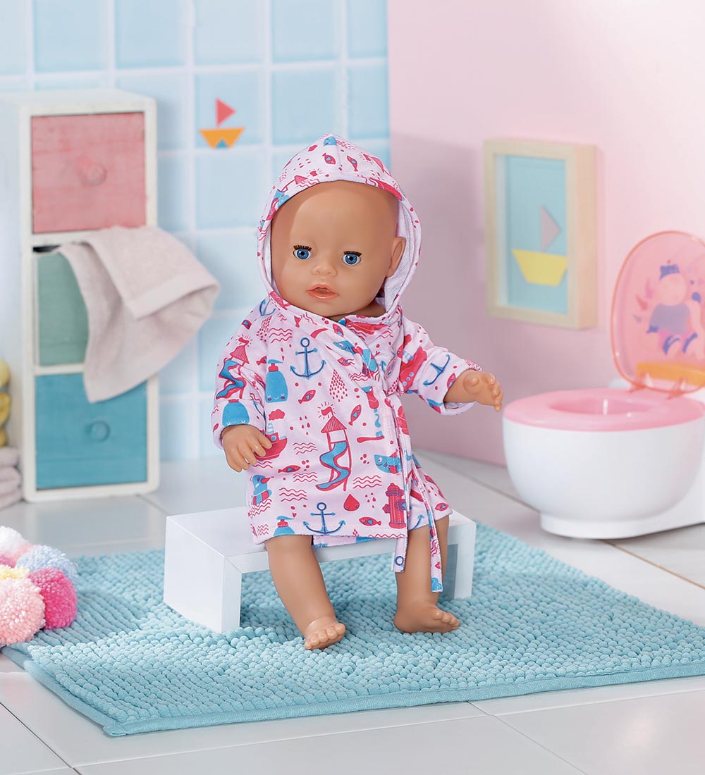 Baby Born Doll Clothes - Bathrobe - Pink