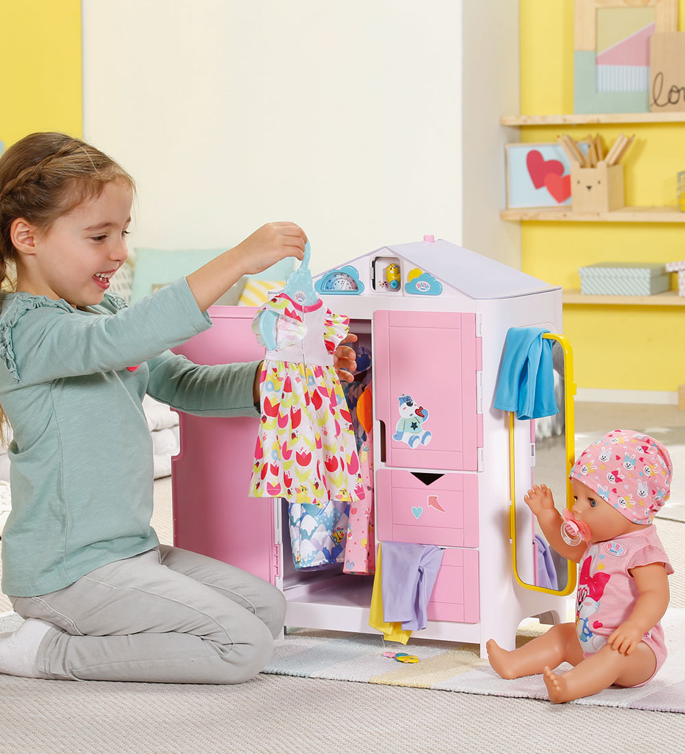 Baby Born Doll Accessories - Wardrobe w. Mirror