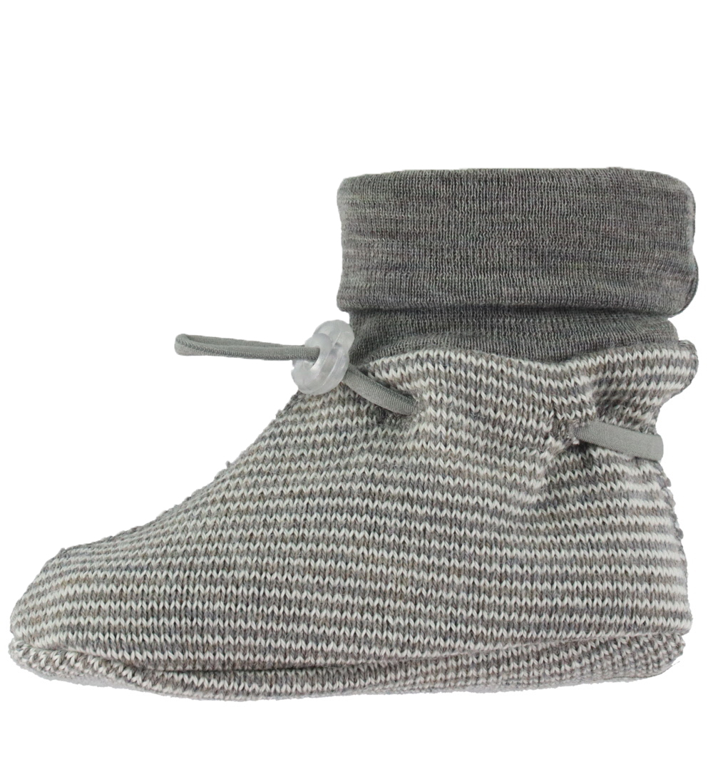 Joha Booties - Wool - 2-layer - Grey/White