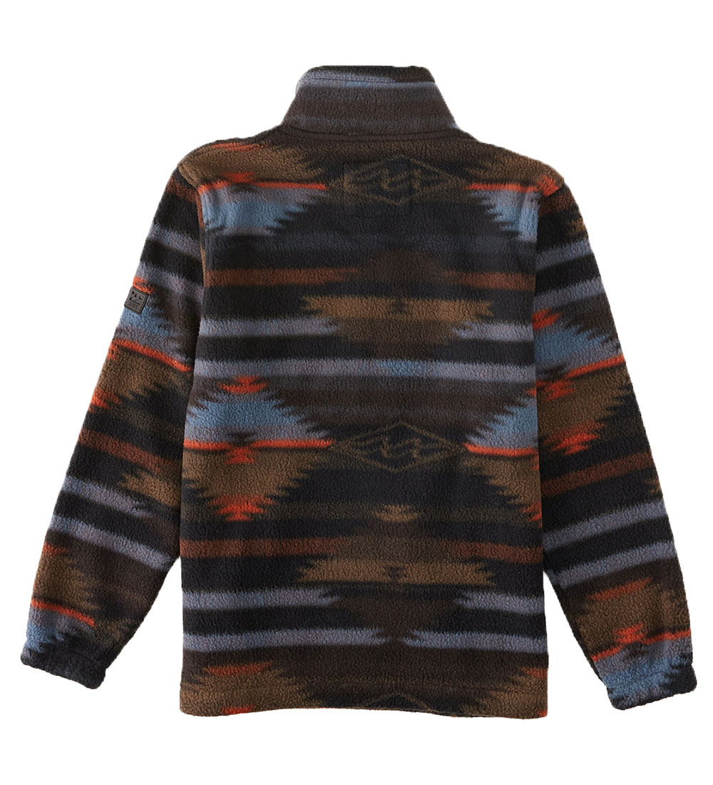 Billabong Fleece Jumper - Boundary Mock Neck - Black/Blue/Red