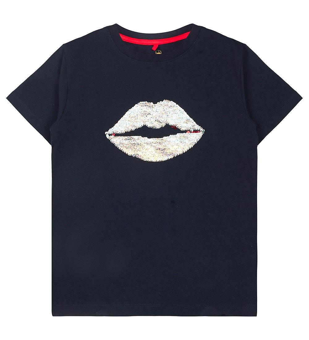 The New T-shirt - TnLips - Navy Blazer w. Sequins