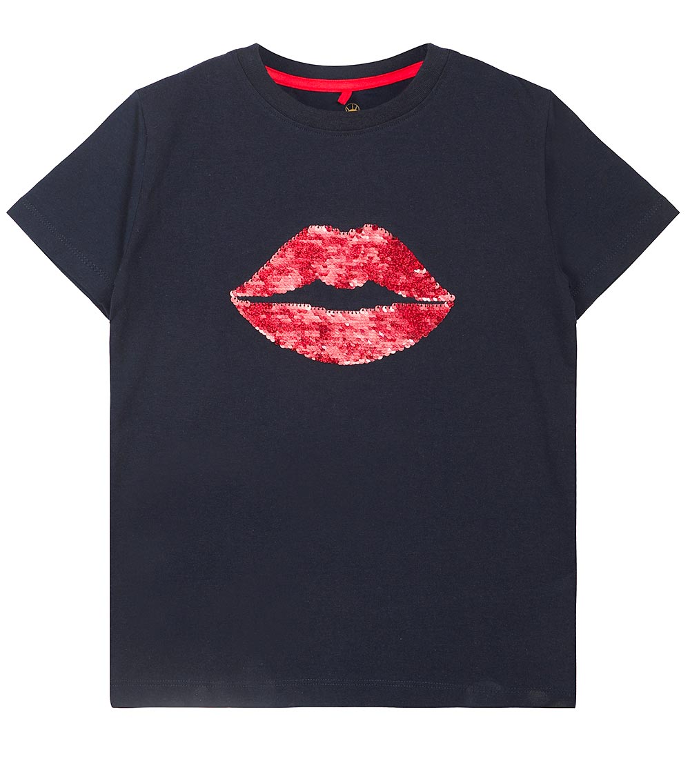 The New T-shirt - TnLips - Navy Blazer w. Sequins