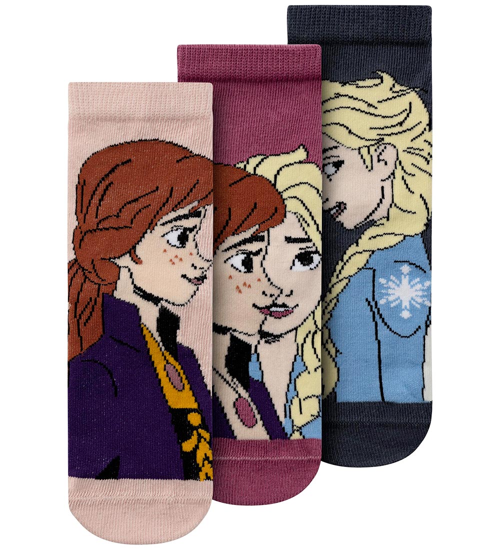 Name It Socks - NmfObsa Frozen - 3-Pack - Rose Smoke