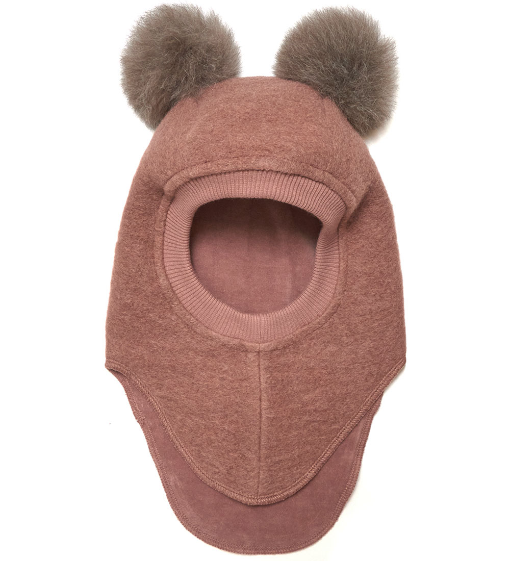 Huttelihut Balaclava - Wool/Cotton - 2-layer - BIG Bear - Heathe