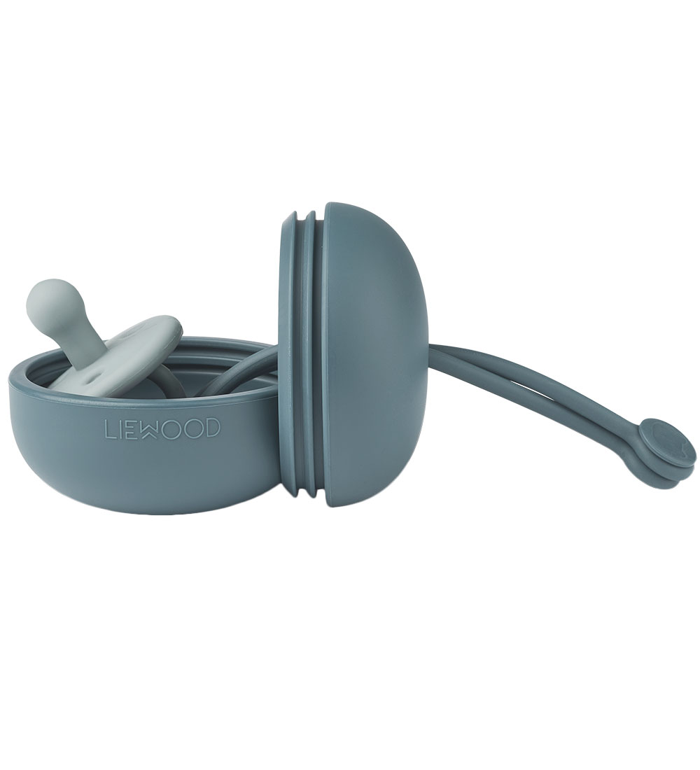 Liewood Pacifier case - 8x6x17 cm - Silicone - Philip - Blue Fro