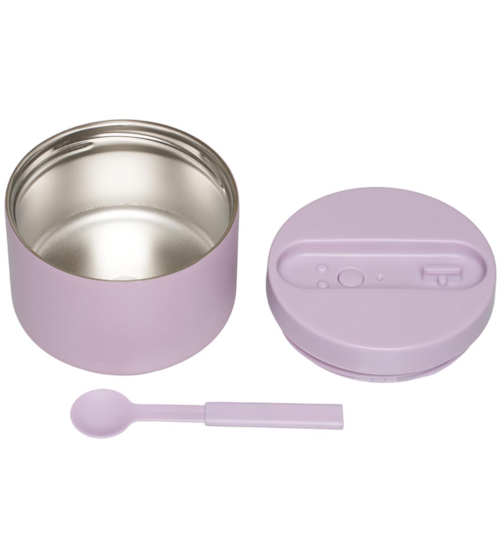 Design Letters Lunchbox w. Spoon - Thermal - Little - Lavender