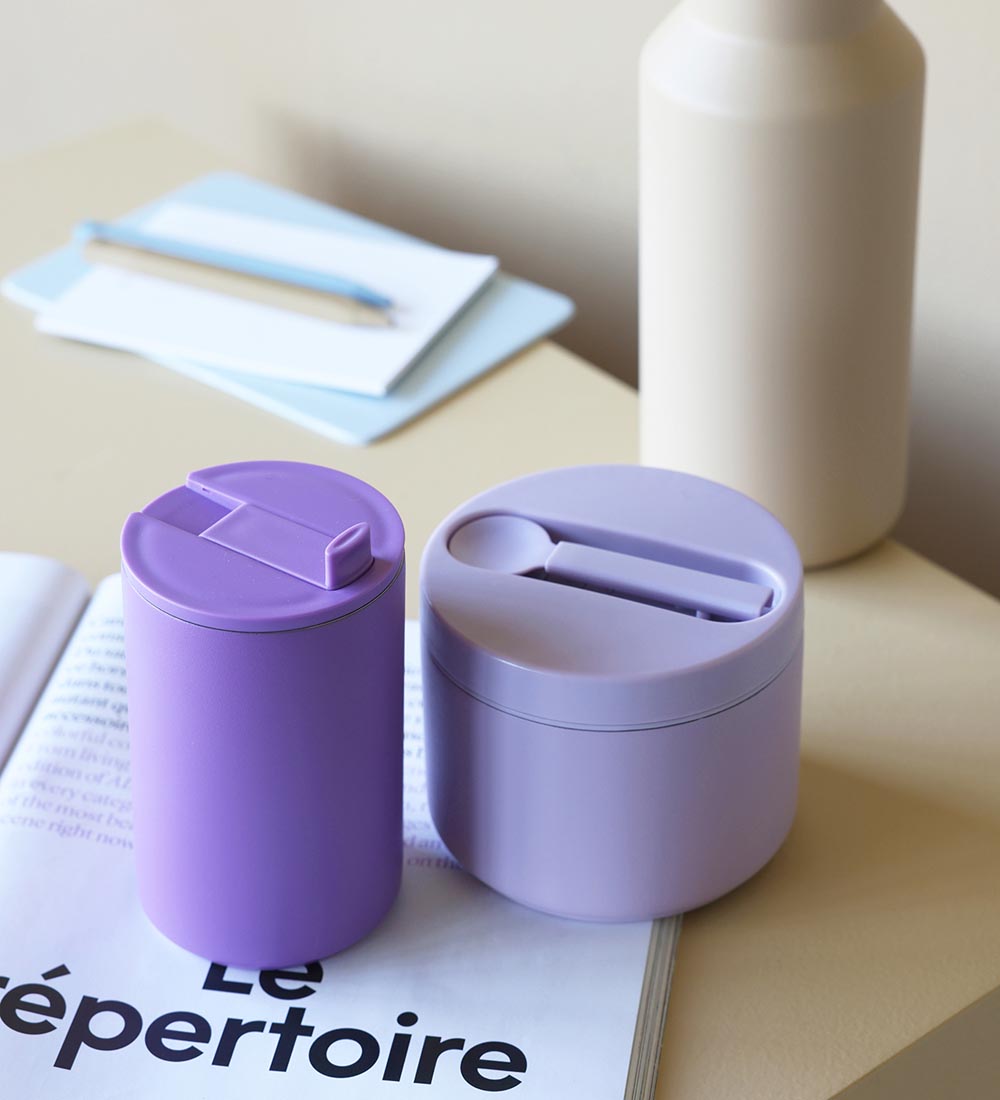 Design Letters Lunchbox w. Spoon - Thermal - Little - Lavender