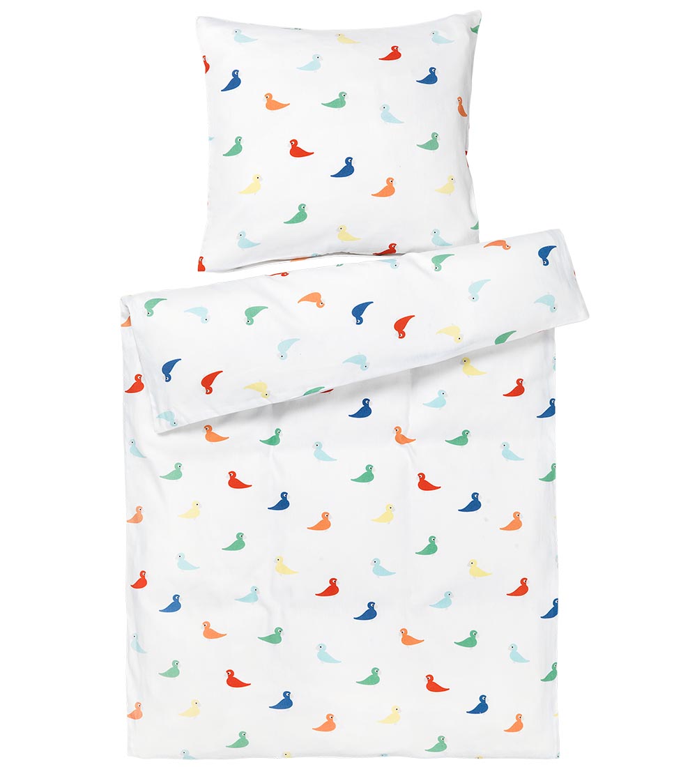 Kay Bojesen Bedding - Baby - White/Multicolour w. Songbirds