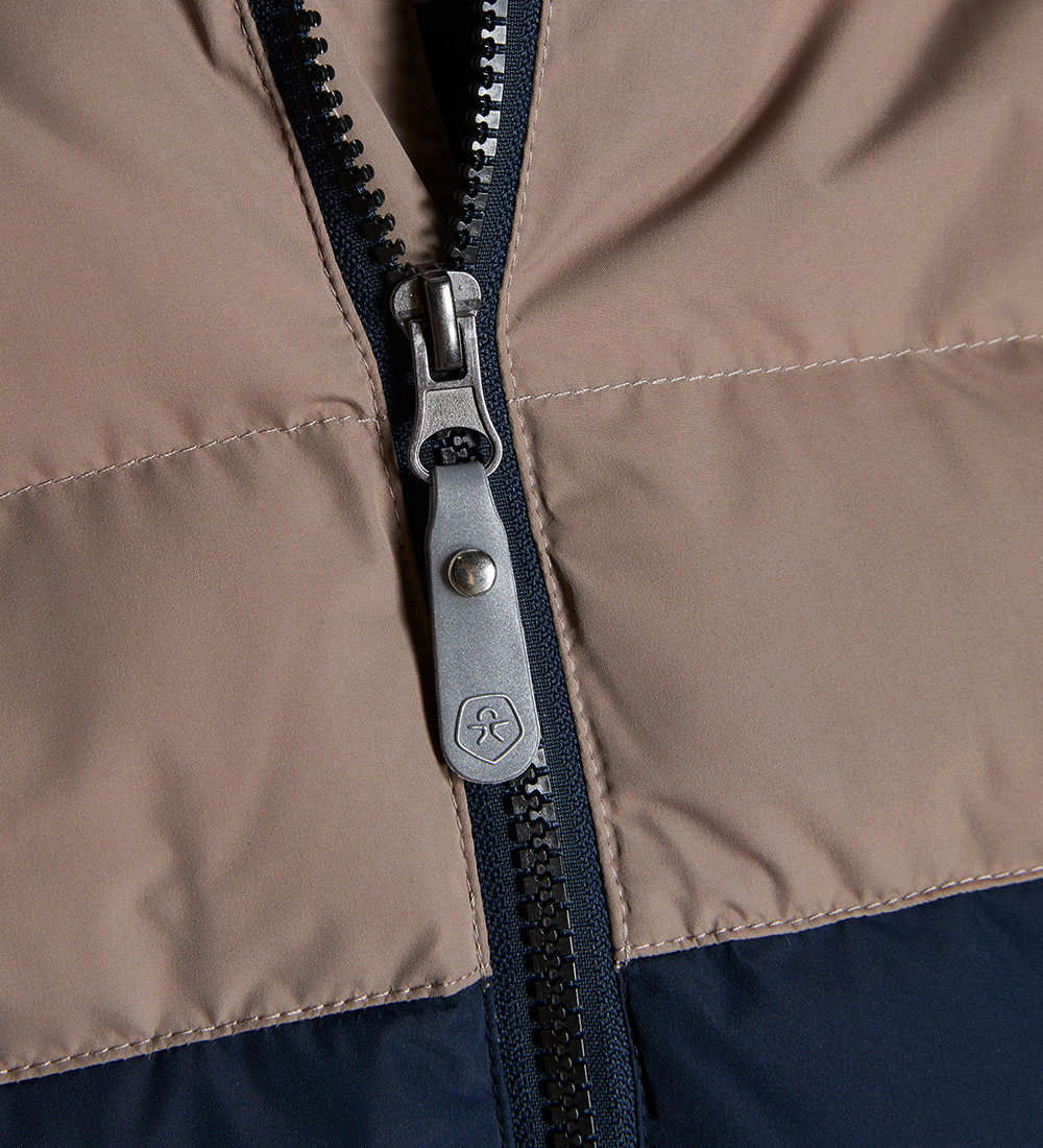Color Kids Padded Jacket - Fossil/Total Eclipse