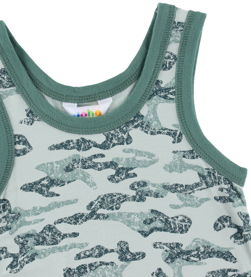 Joha Undershirt - Bamboo - Green w. Print