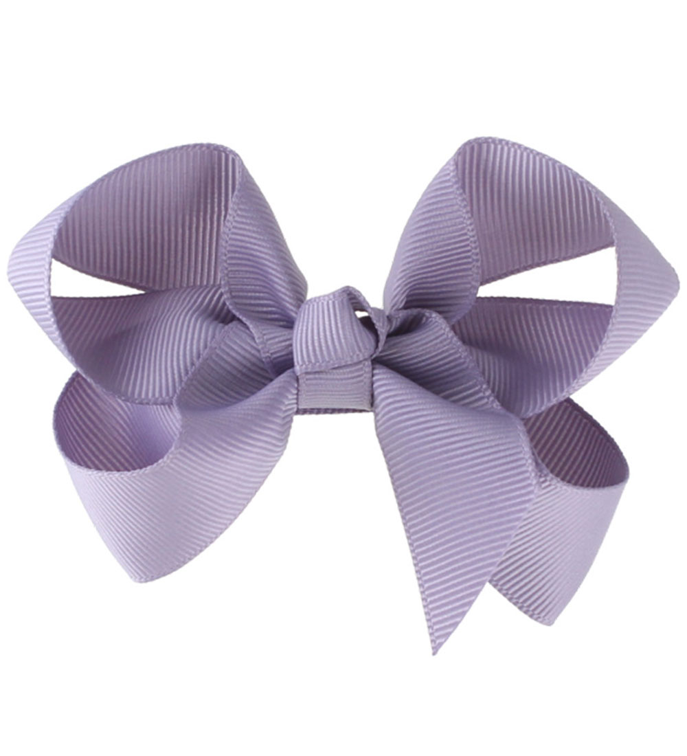 By Stær Bow Hair Clip - Classic - 8 cm - Dusty Purple