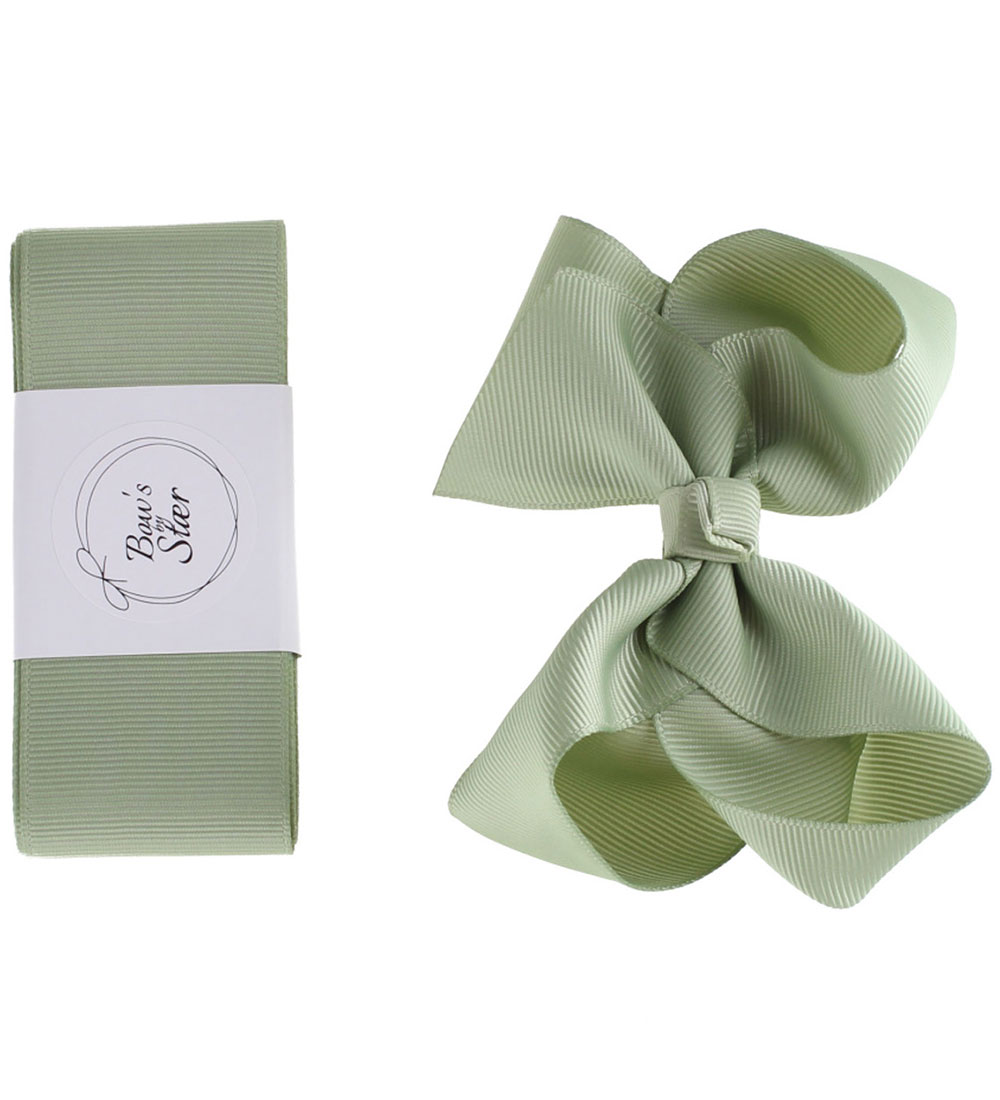 By Stær Baptism Ribbon w. Bow - Dusty Green