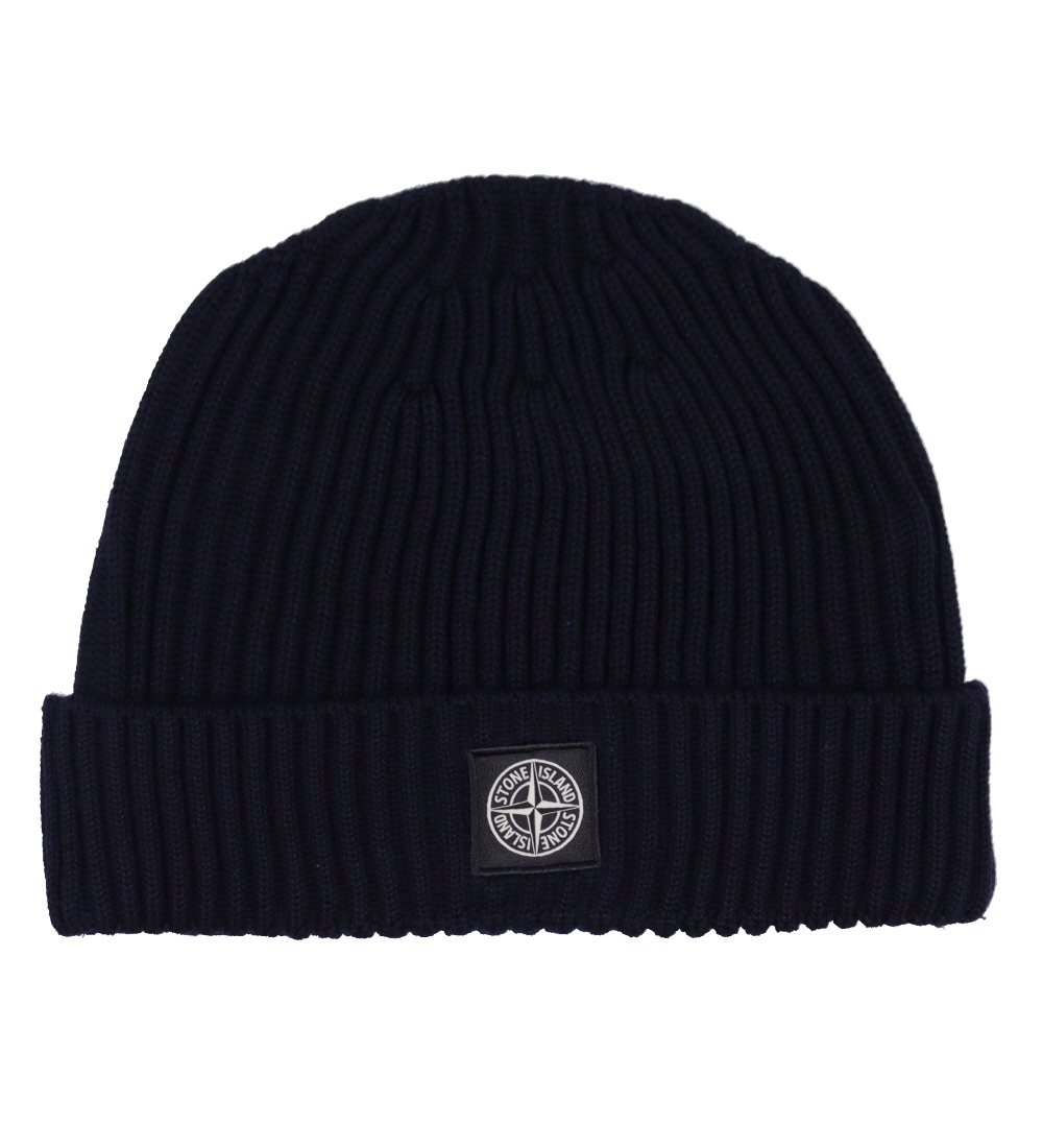 Stone Island Beanie - Wool - Navy Blue