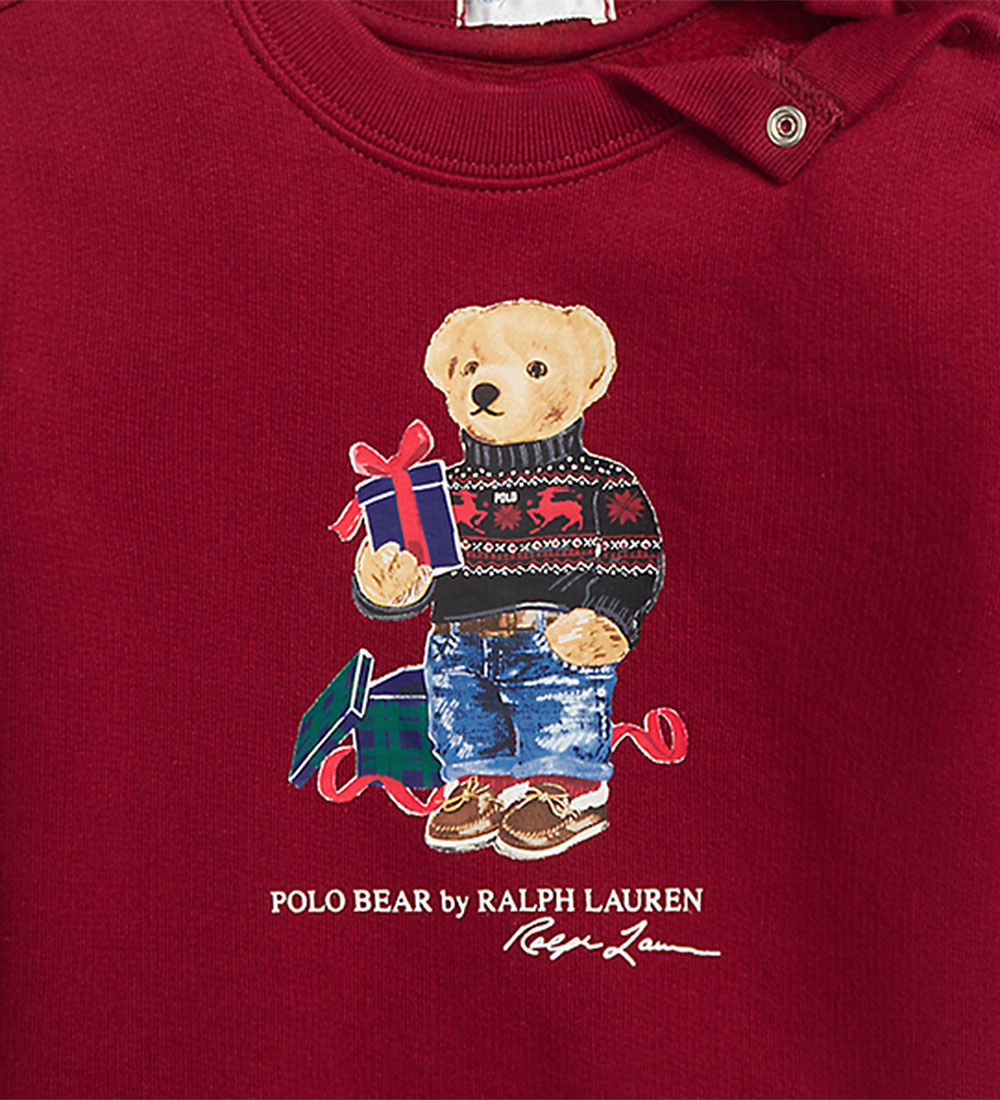 Sweat-shirt Polo Ralph Lauren - Holiday - Rouge av. Peluche