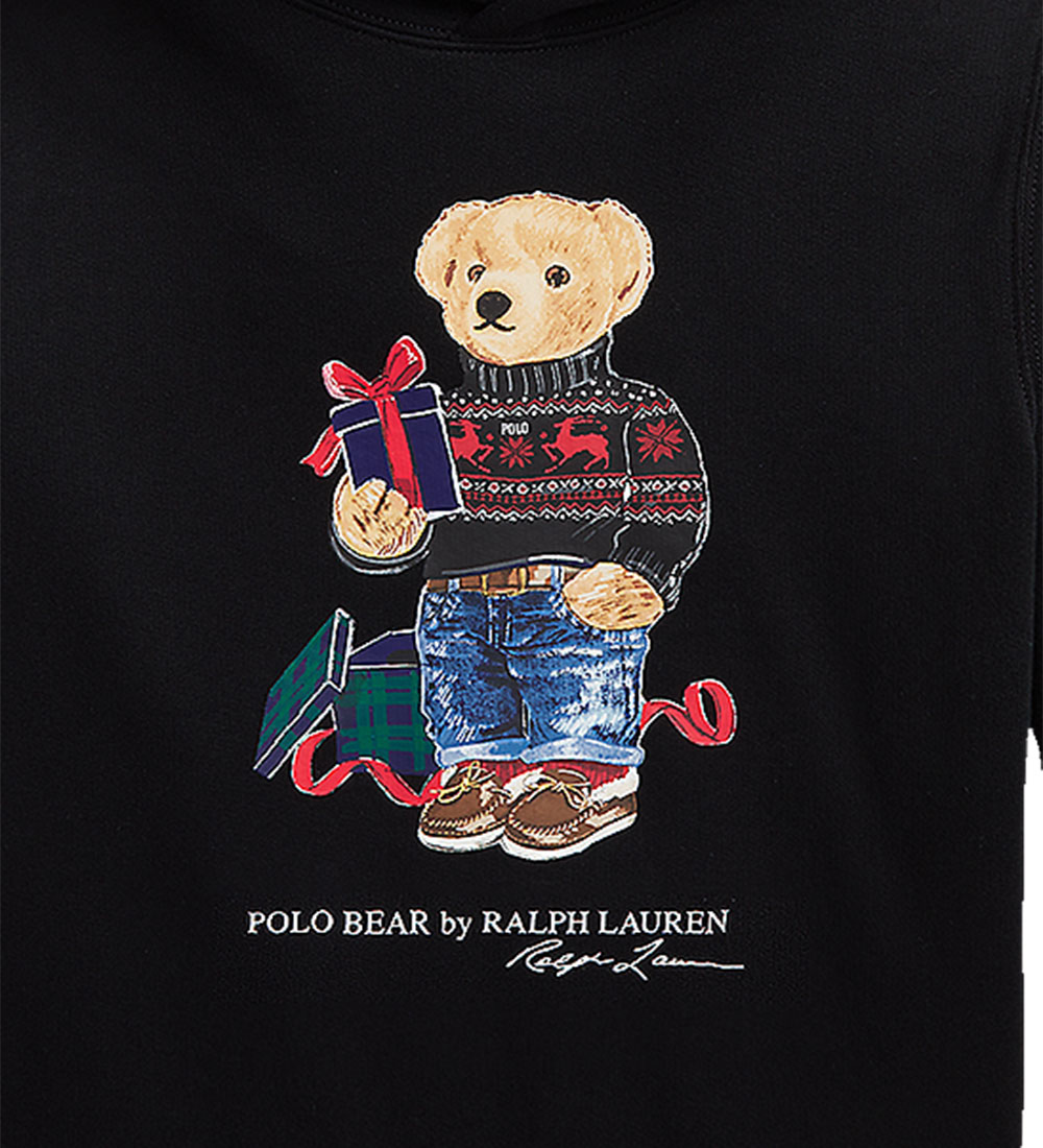 Polo Ralph Lauren Hoodie - Holiday - Black w. Soft Toy