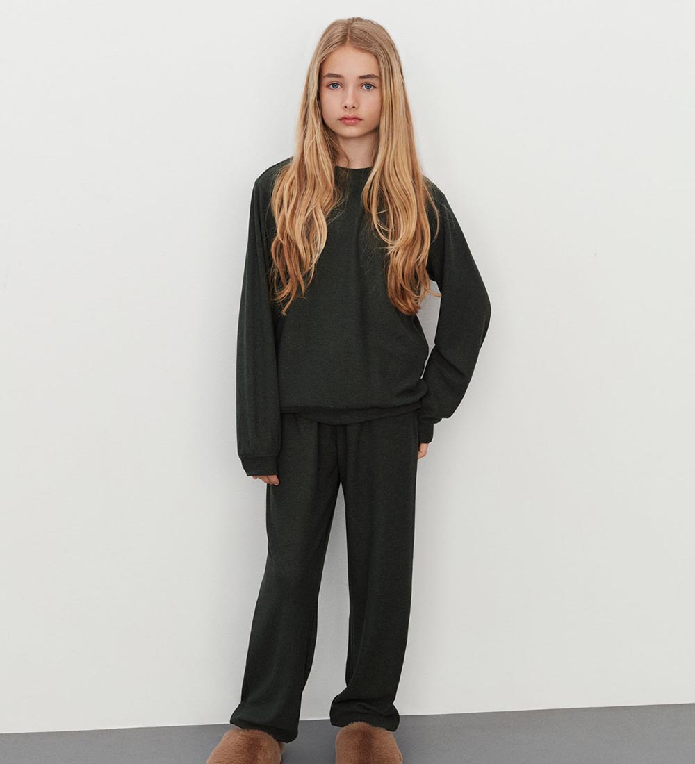 Sofie Schnoor Stelpur Peysa - Eline - Dark Green