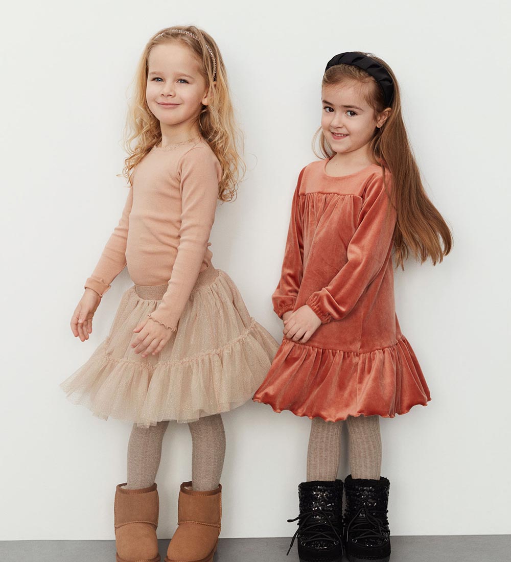 Petit by Sofie Schnoor Dress - Velvet - Dorin - Rust Red
