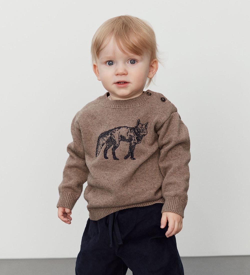 Petit by Sofie Schnoor Bluse - Strick - Light Beige m. Fuchs