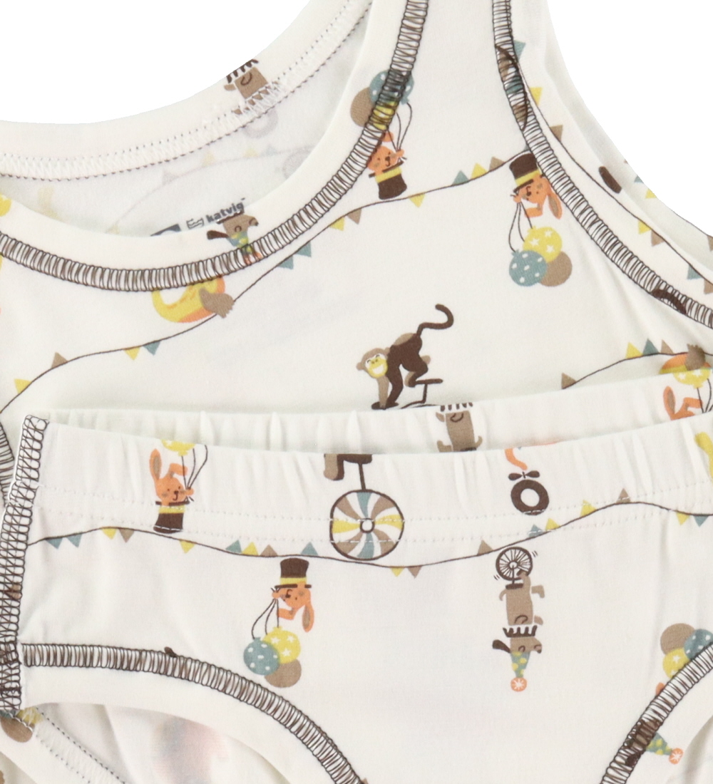 Katvig Underwear - White w. Circus print