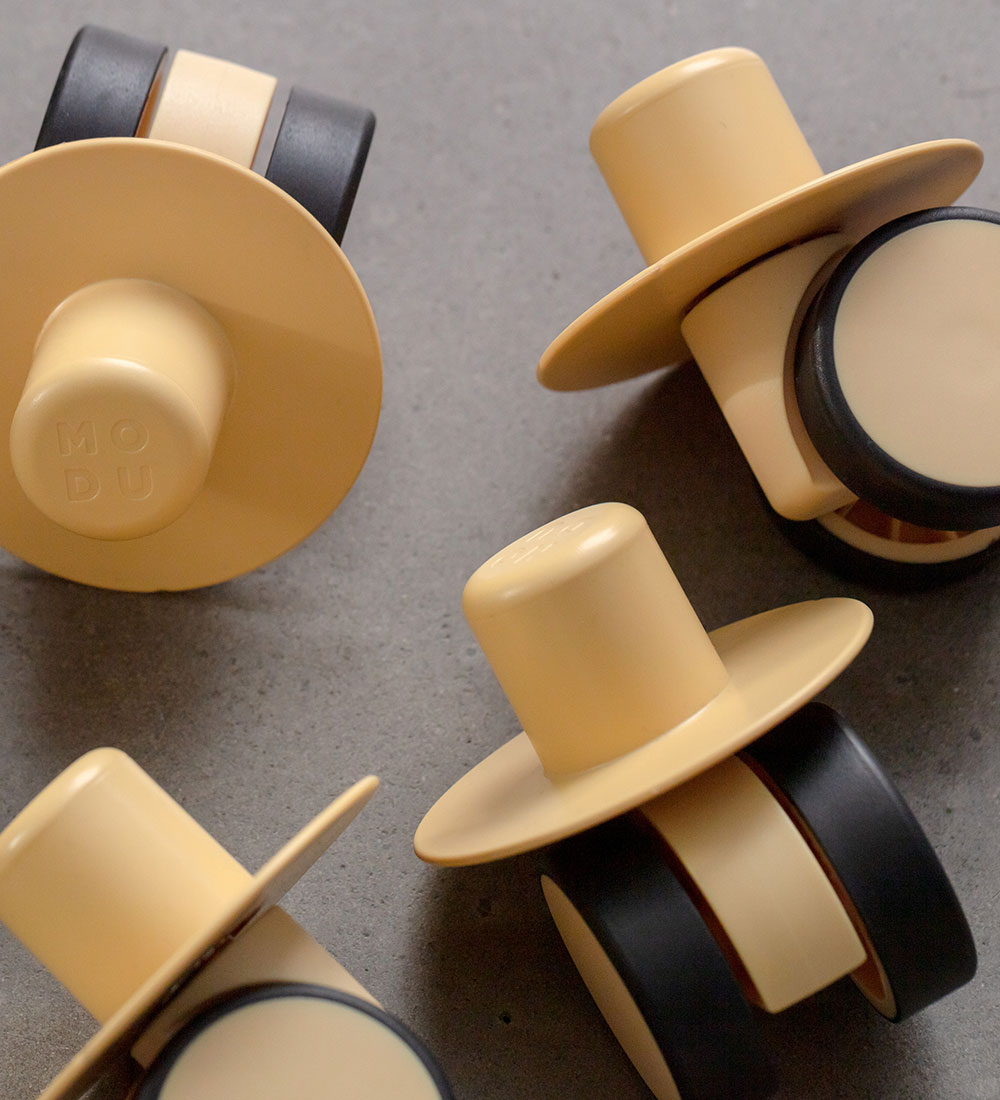 MODU 4x Swirly Wheels - 4-Pack - Honey Yellow
