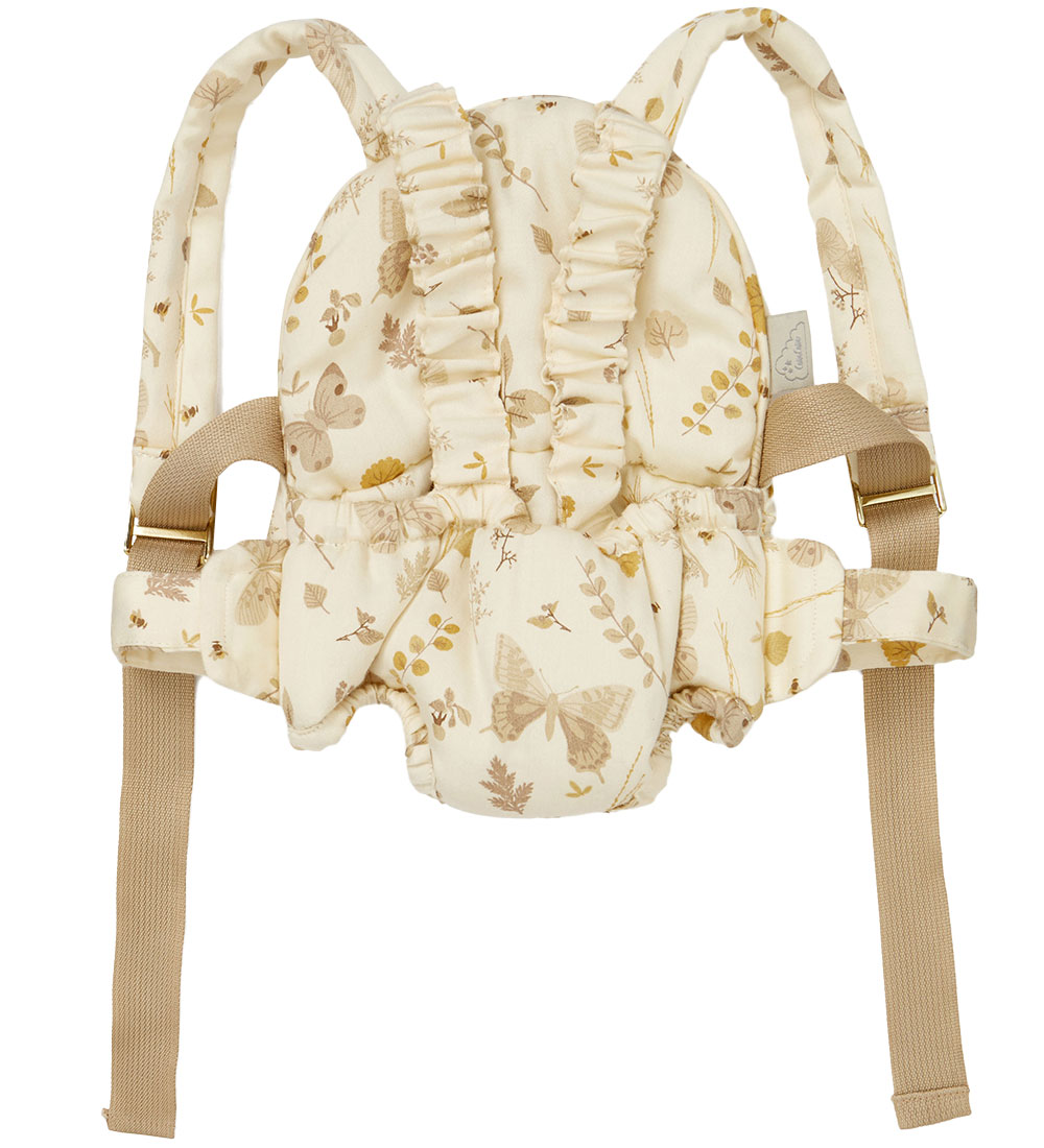 Cam Cam Baby Carrier to Dolls - Beige w. Leaves/Butterflies