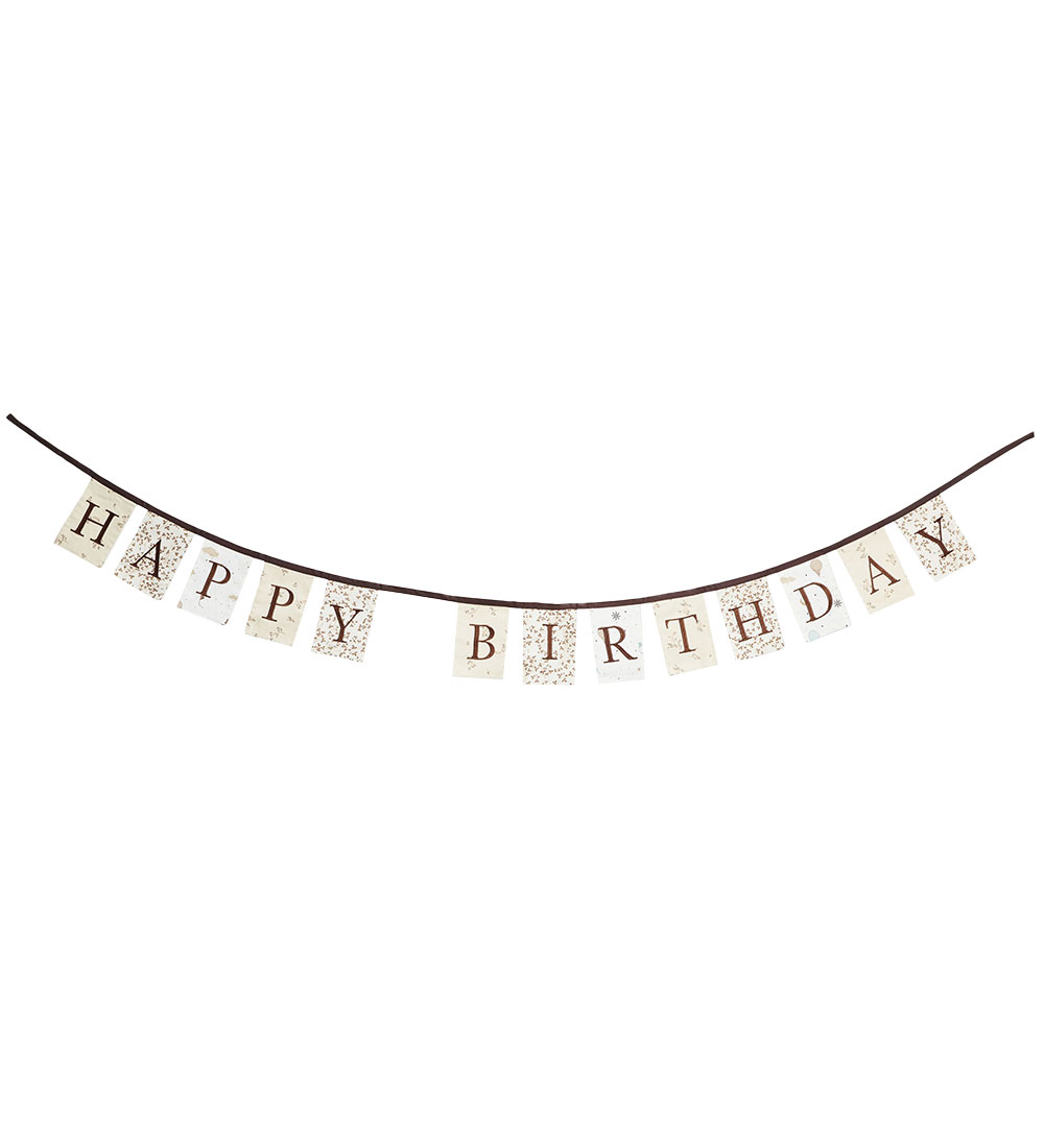 Cam Cam Garland - 210 cm - Earth Mix w. Happy Birthday