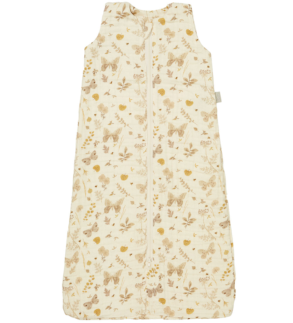 Cam Cam Sleeping Bag - Muslin - 0-6 Mths. - Beige w. Leaves/Summ