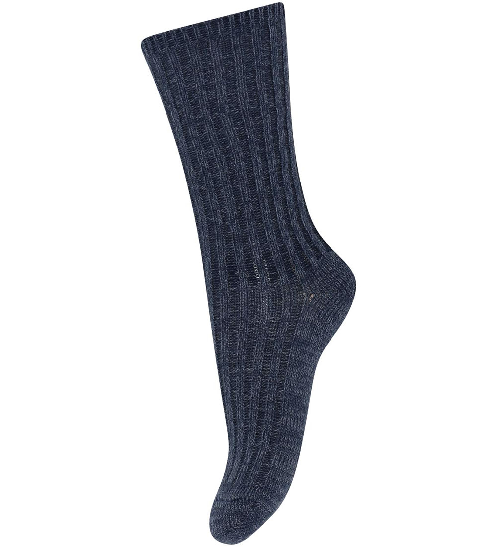 MP Socks - Wool - Rib - Dark Denim Melange